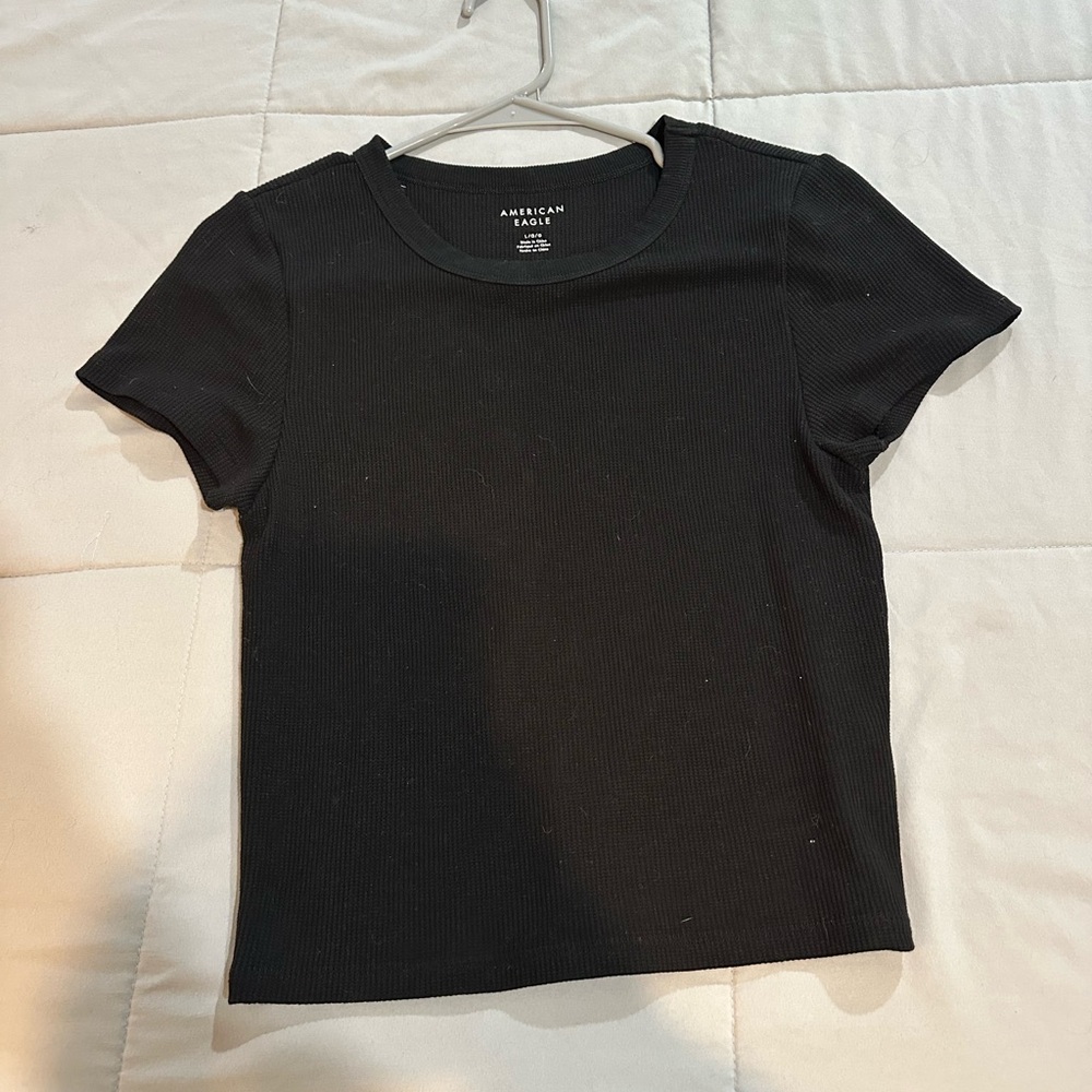 American Apparel Black Ribbed Women's Top